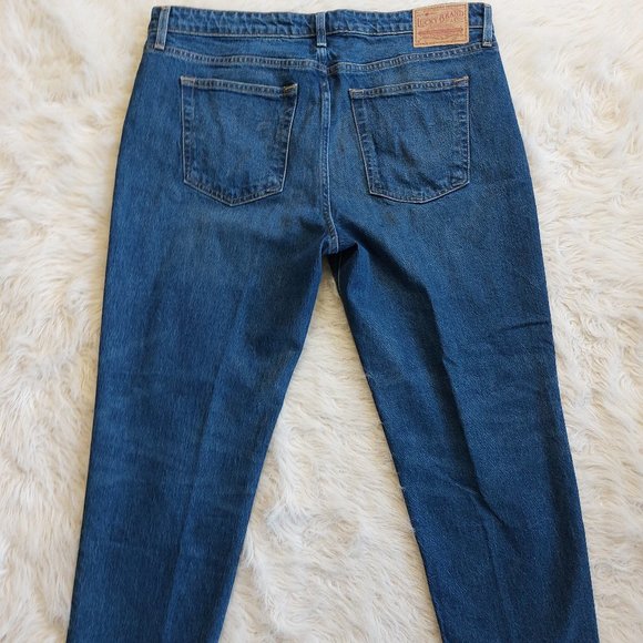 Lucky Brand Women's Blue Denim Boyfriend Cropped Leg Jeans 14 / 32 - Picture 5 of 13